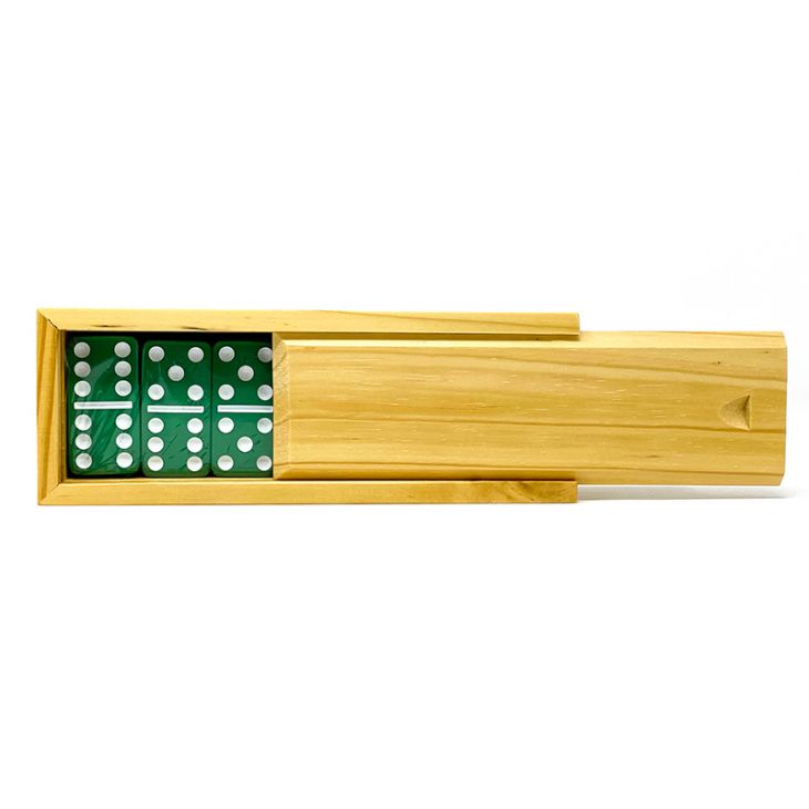 Green Dominoes in Wood Case main image